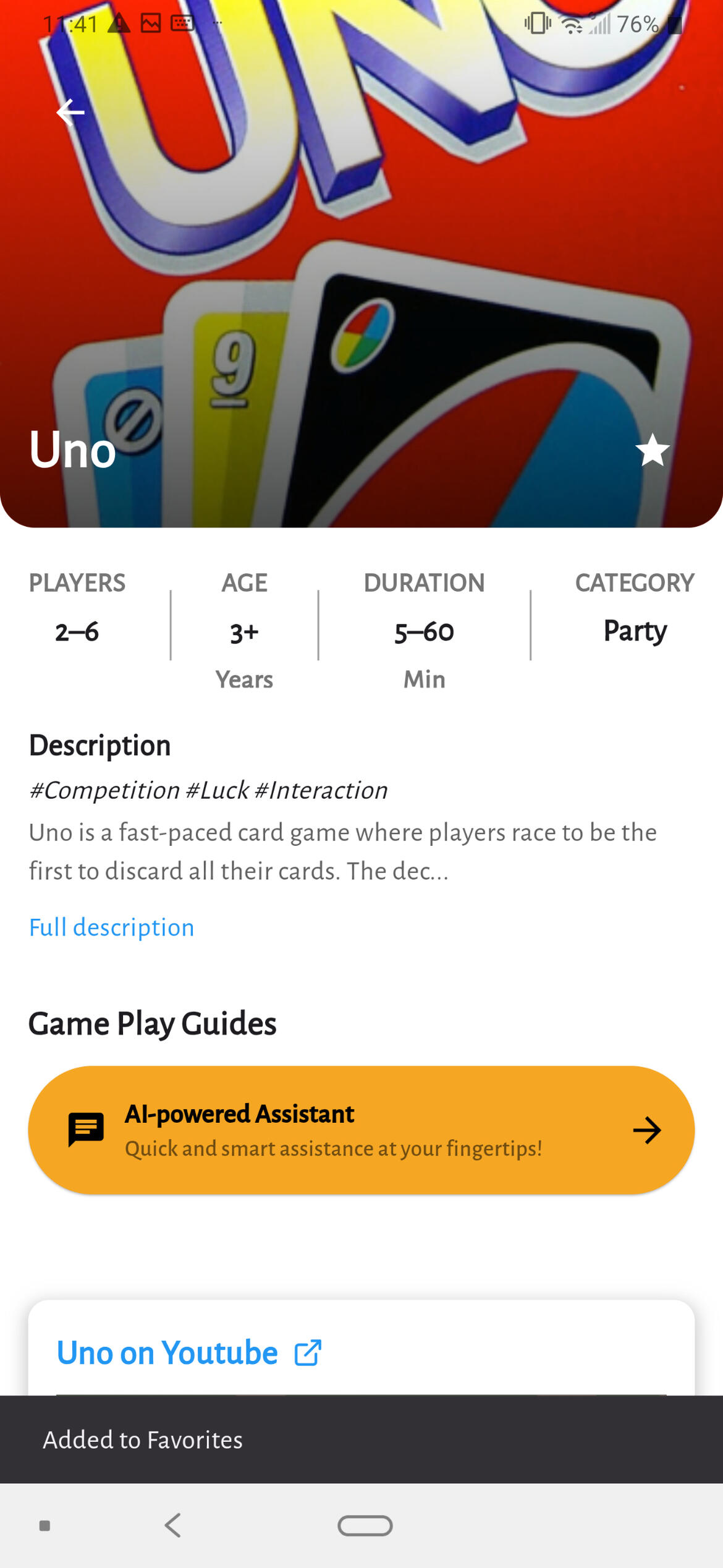 Game detail